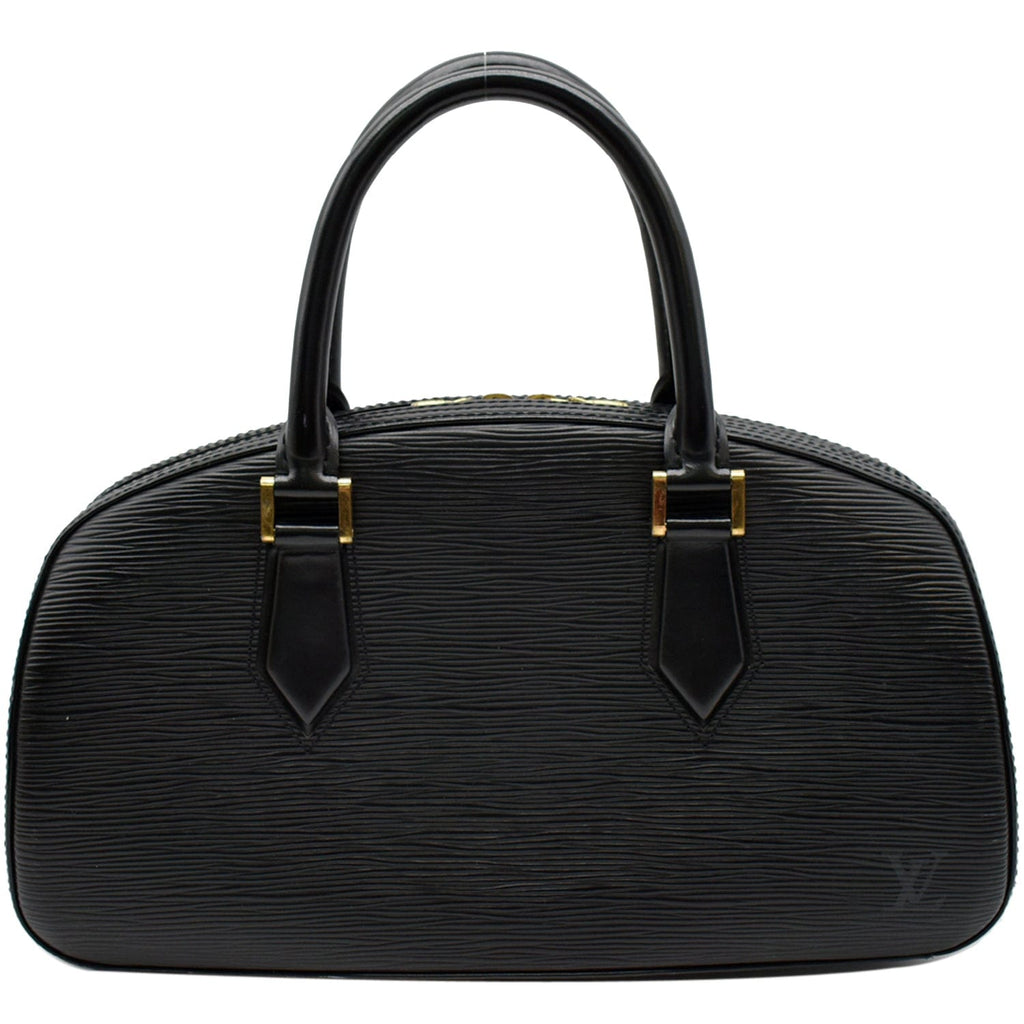LOUIS VUITTON Jasmine Epi Leather Satchel Bag Black