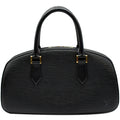 LOUIS VUITTON Jasmine Epi Leather Satchel Bag Black