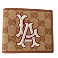 GUCCI Gucci LA Angels Patch Bi-fold Wallet Beige 547787