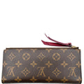 LOUIS VUITTON Adele Monogram Canvas Wallet Brown