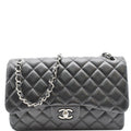 Chanel Classic Jumbo Double Flap  Leather Shoulder Bag Black