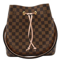LOUIS VUITTON Neonoe MM Damier Ebene Shoulder Bag Venus Pink