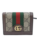 GUCCI Ophidia Gucci Card Case Wallet Beige