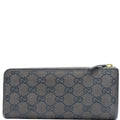 GUCCI Gucci Canvas Zip Around Wallet Brown 268917
