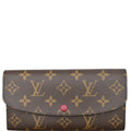 LOUIS VUITTON Emilie Monogram Canvas Wallet Fuchsia