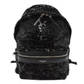 YVES SAINT LAURENT Mini City Sequin Leather Backpack Bag Black
