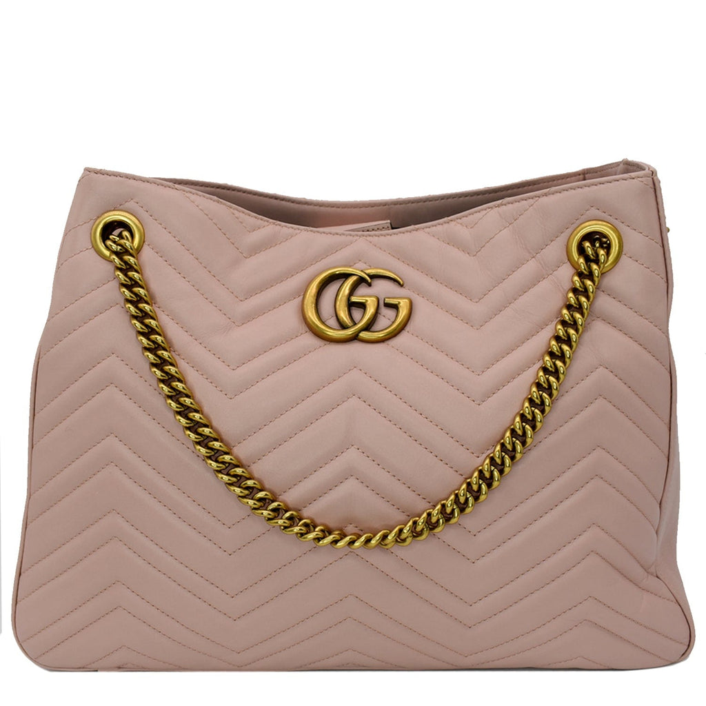 GUCCI Gucci Marmont Medium Metelasse Quilted Leather Shoulder Bag Nude 453569 - Hot Deals