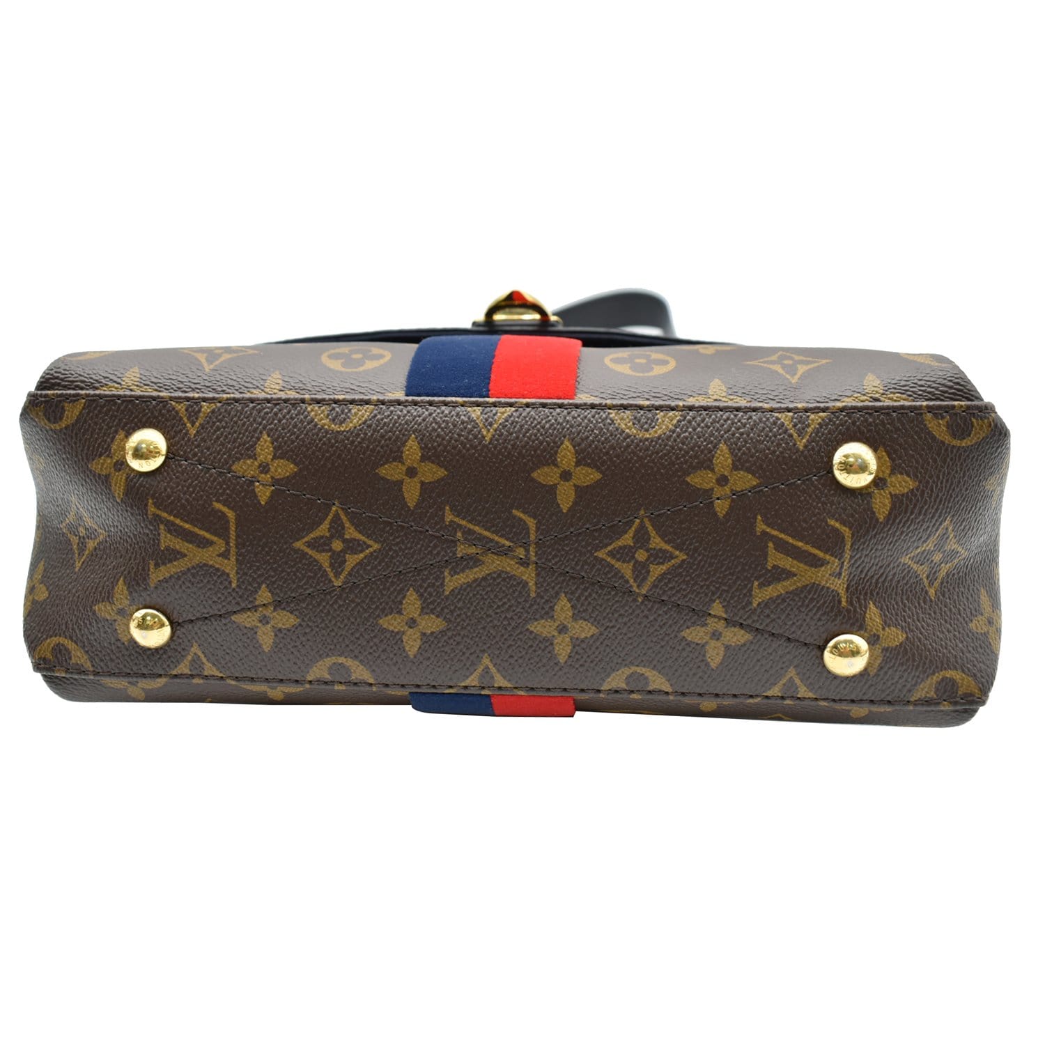 LOUIS VUITTON Georges BB Monogram Canvas Shoulder Bag Brown
