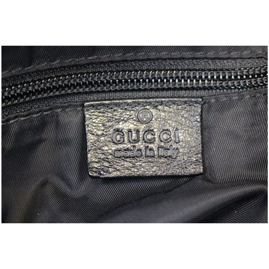 GUCCI Black Leather Signature Extra Large Tote Bag 189680