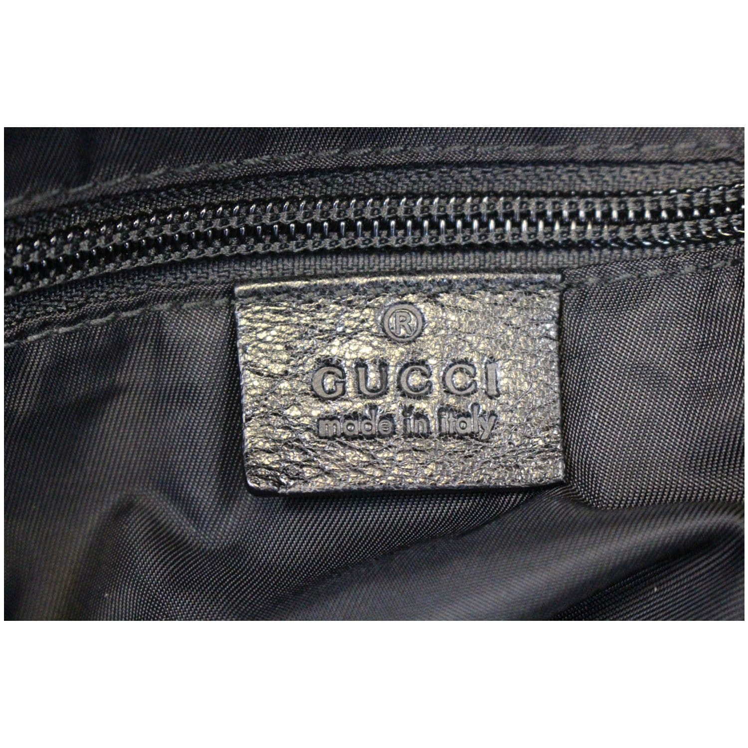 GUCCI Black Leather Signature Extra Large Tote Bag 189680