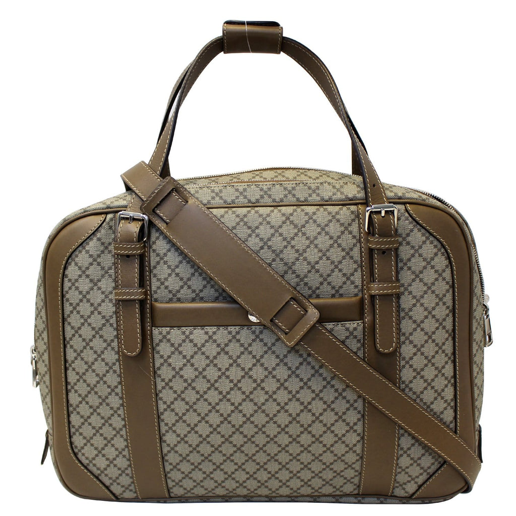 GUCCI Diamante Men's Briefcase Travel Bag Beige 296148