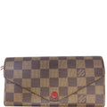 LOUIS VUITTON Damier Ebene Josephine Wallet Brown