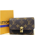 LOUIS VUITTON Flower Lock Monogram Canvas Wallet Black