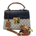 GUCCI Small Padlock Gucci Supreme Monogram Top Handle Crossbody Bag