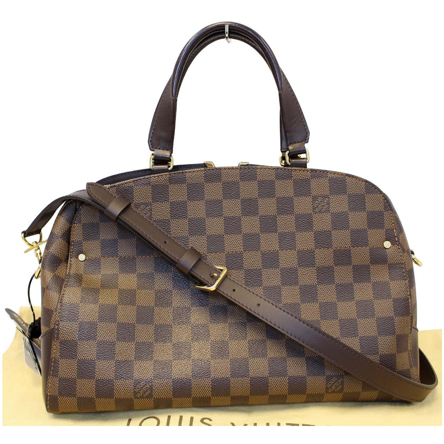 LOUIS VUITTON Kensington Bowling Damier Ebene Shoulder Handbag