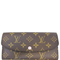 LOUIS VUITTON Emilie Monogram Canvas Wallet Rose Ballerine