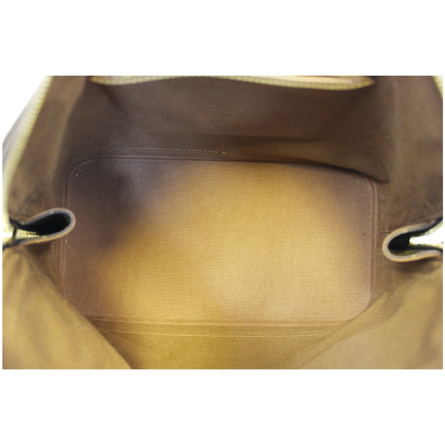 LOUIS VUITTON Alma Monogram Canvas Satchel Bag Brown