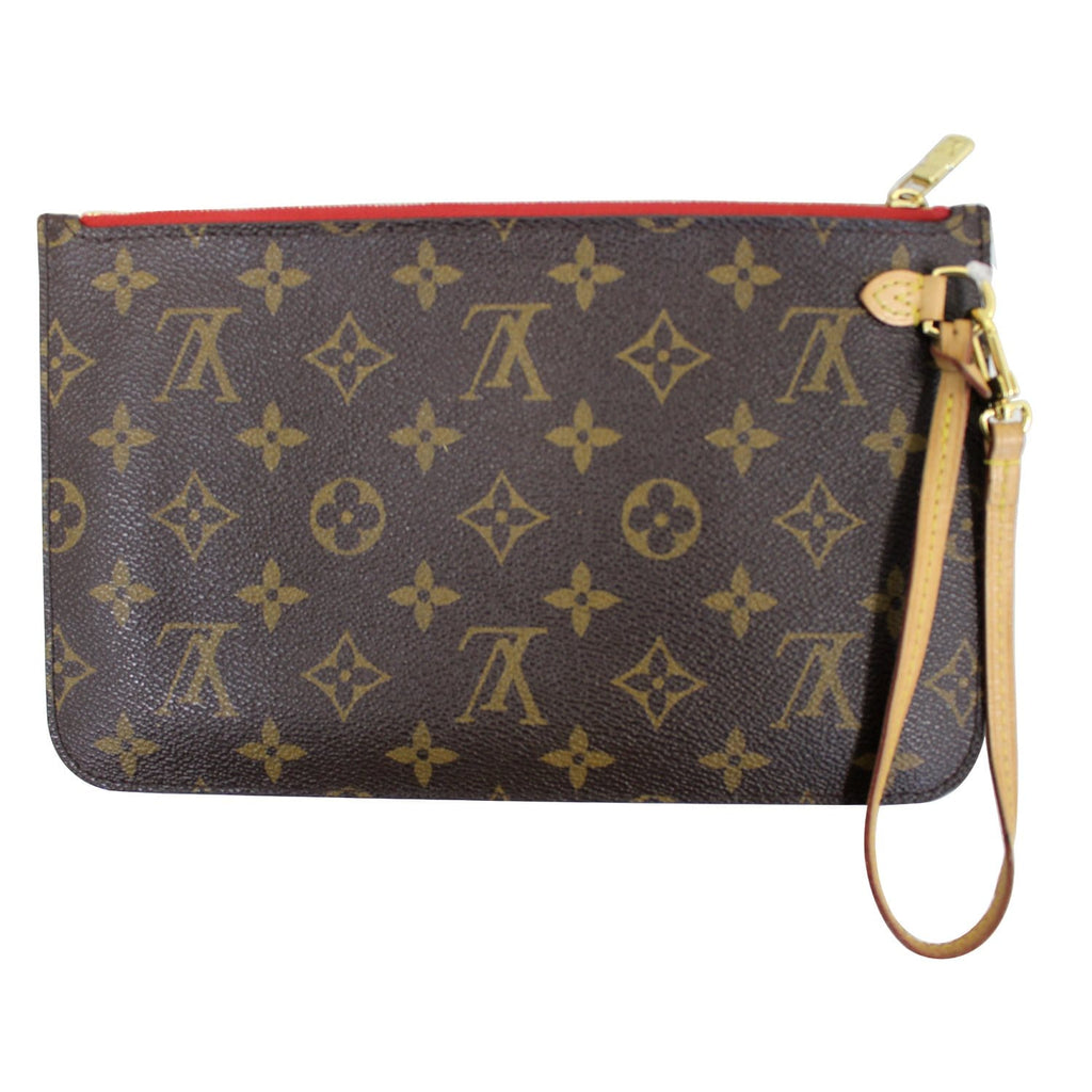 LOUIS VUITTON Pochette Wristlet Pouch Monogram Canvas Neverfull