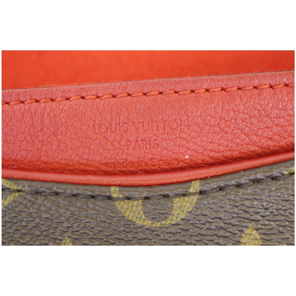 LOUIS VUITTON Monogram Canvas Pallas Chain Crossbody Bag Cherry