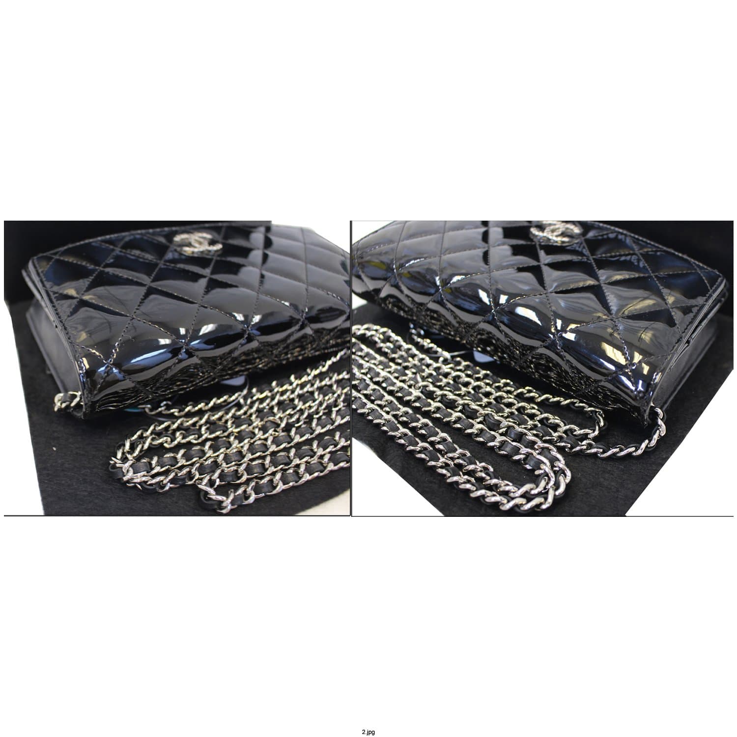 Chanel Wallet On Chain Patent Leather Shoulder Crossbody Bag