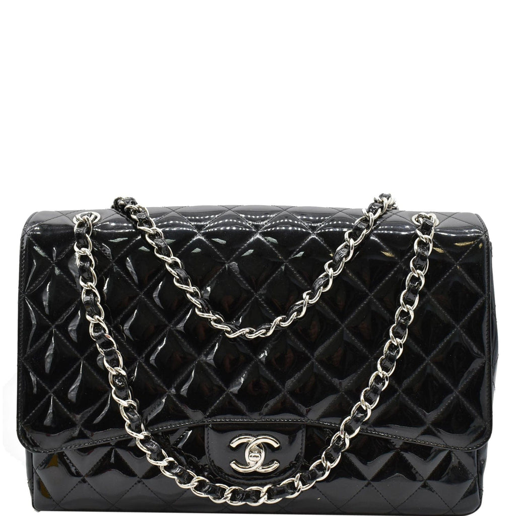Chanel Classic Maxi Single Flap Quilted New 1:1 Rep Leather Shoulder Bag Black