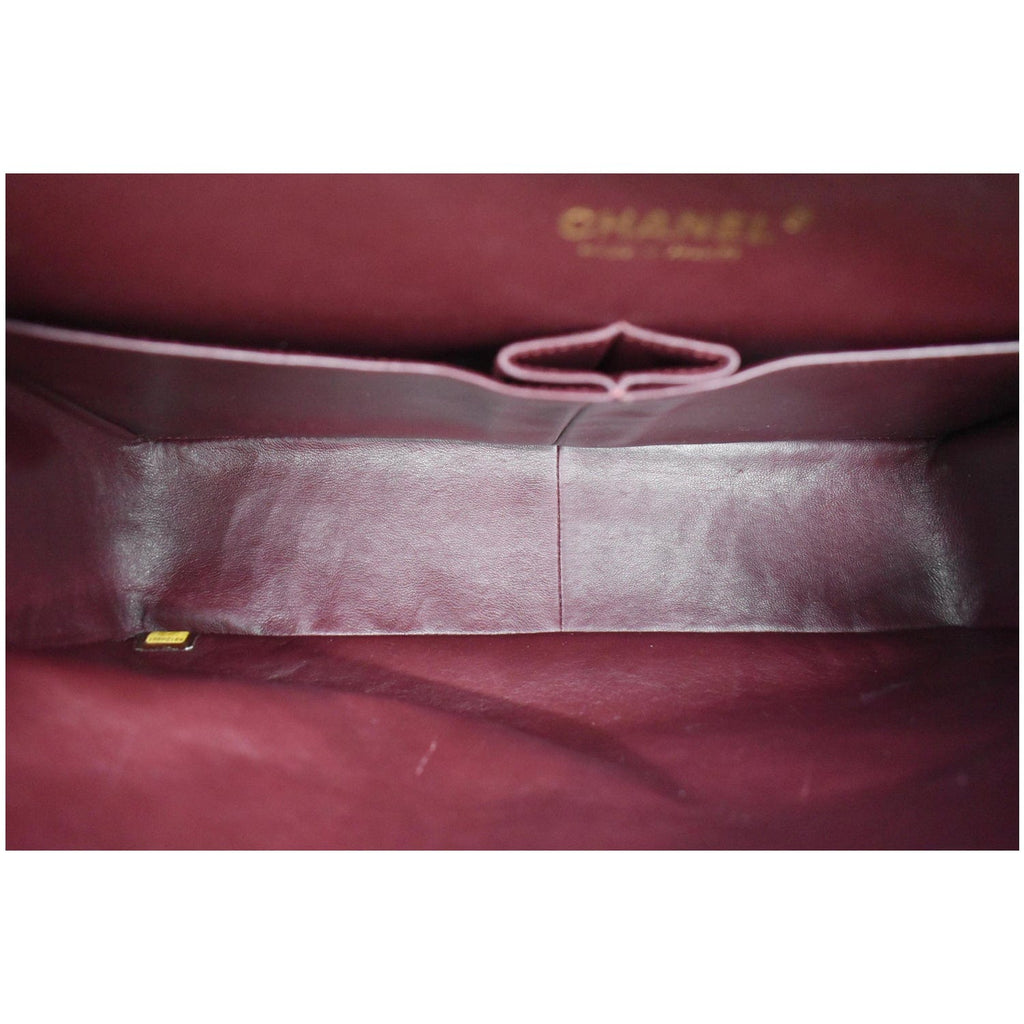 Chanel Maxi Double Flap  Leather Shoulder Bag Black