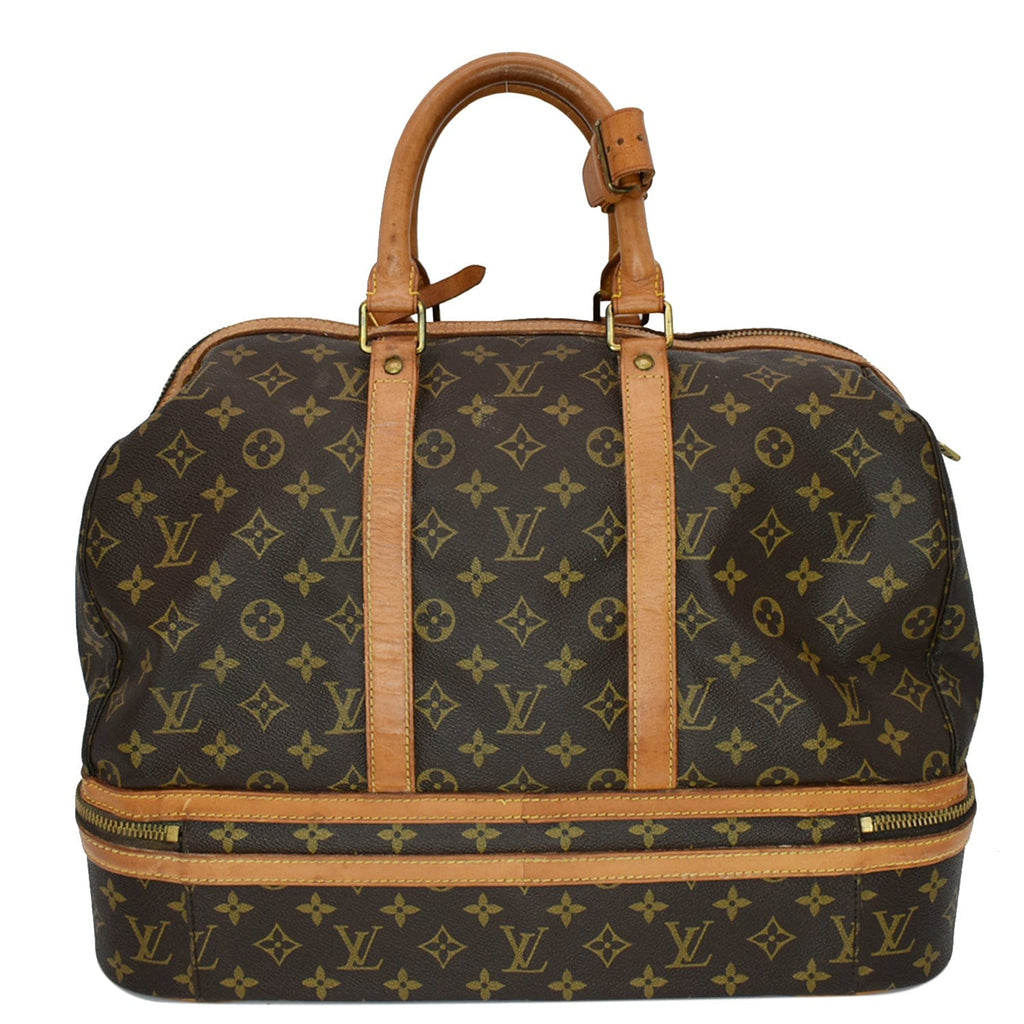 LOUIS VUITTON  Sac Sport Monogram Canvas Boston Travel Bag Brown