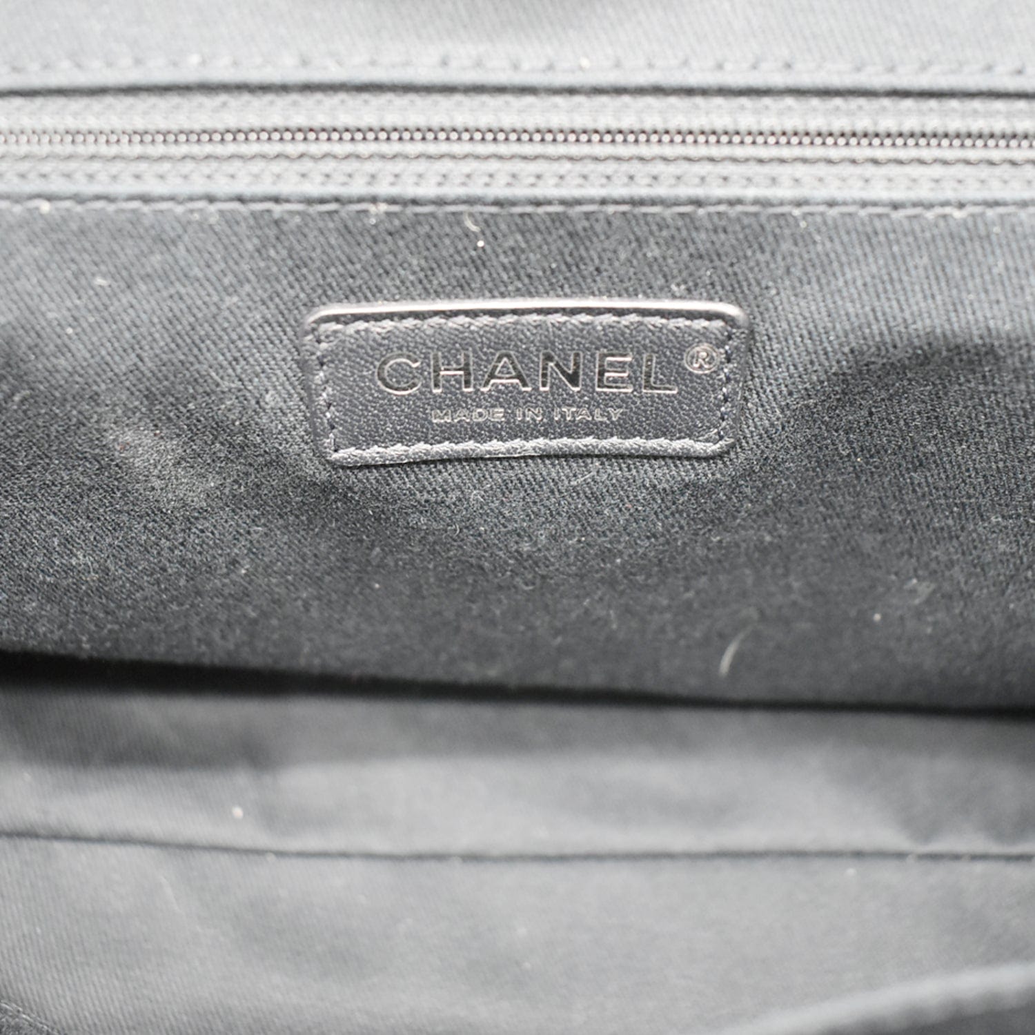 Chanel Deauville Medium Denim Leather Tote Bag Dark Blue