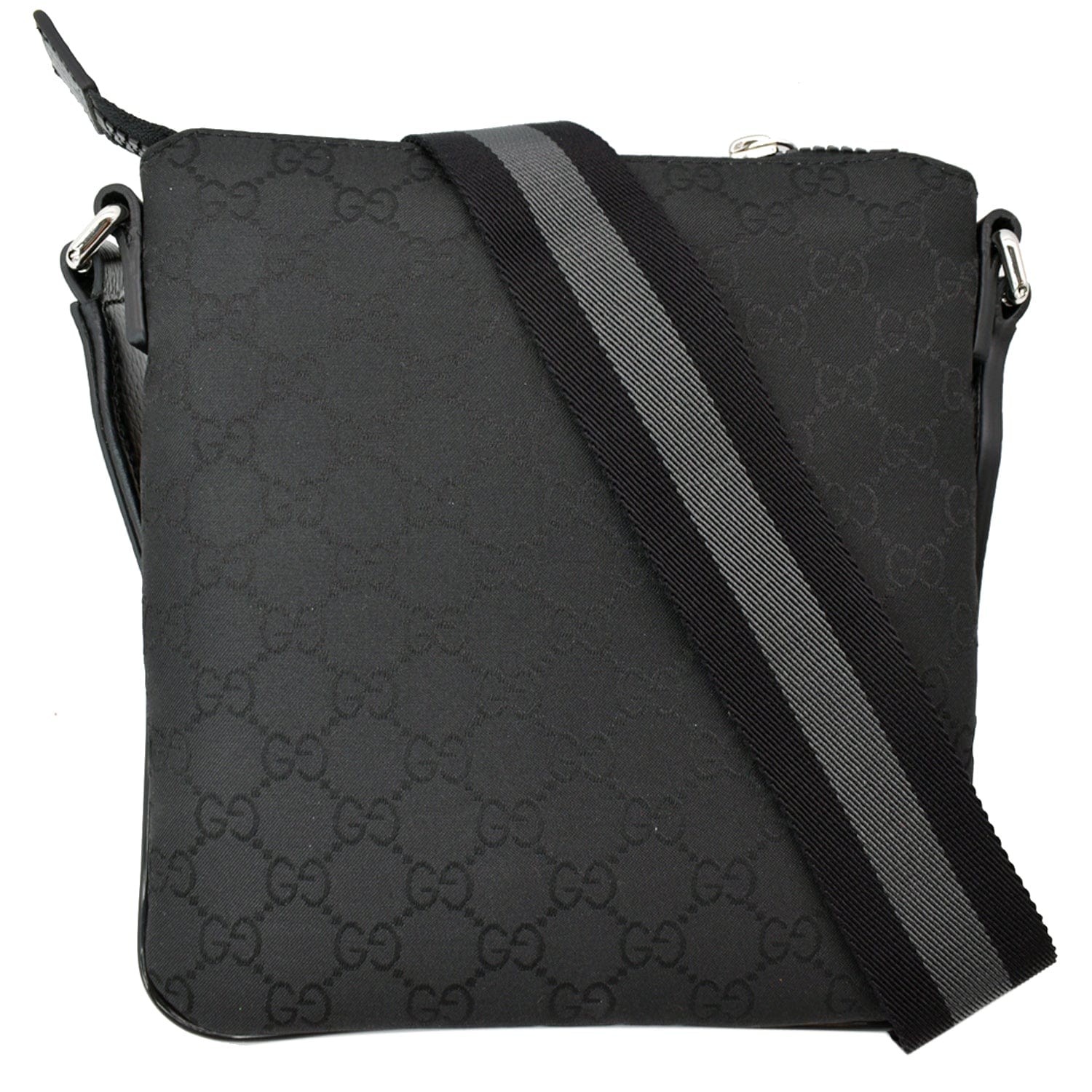 GUCCI Nylon Gucci Canvas Messenger Bag Black 449183