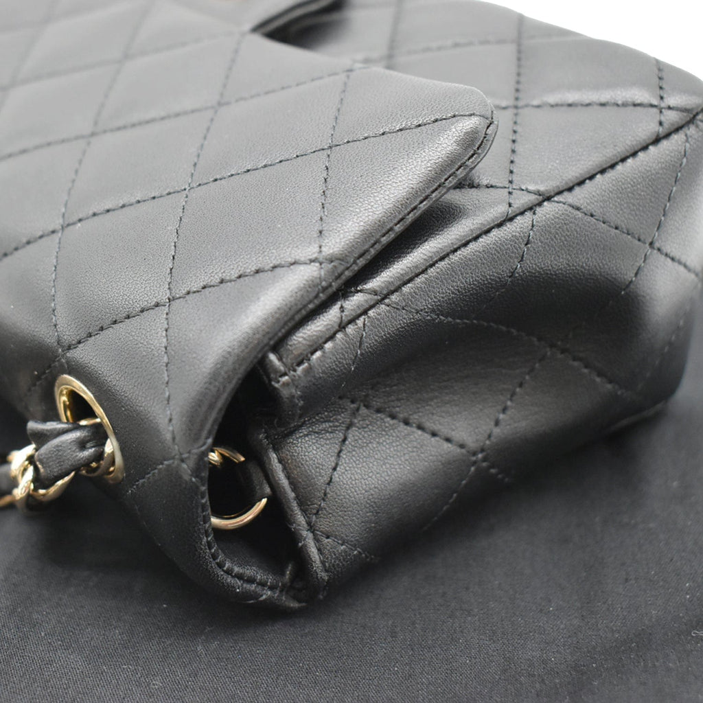Chanel Mini Rectangular Flap Quilted  Leather Shoulder Bag Black- Hot Deals