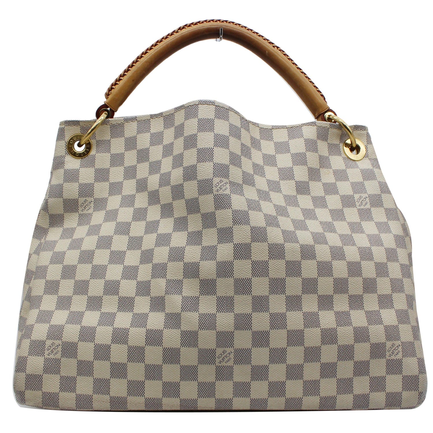 LOUIS VUITTON Artsy MM Damier Azur Shoulder Bag White
