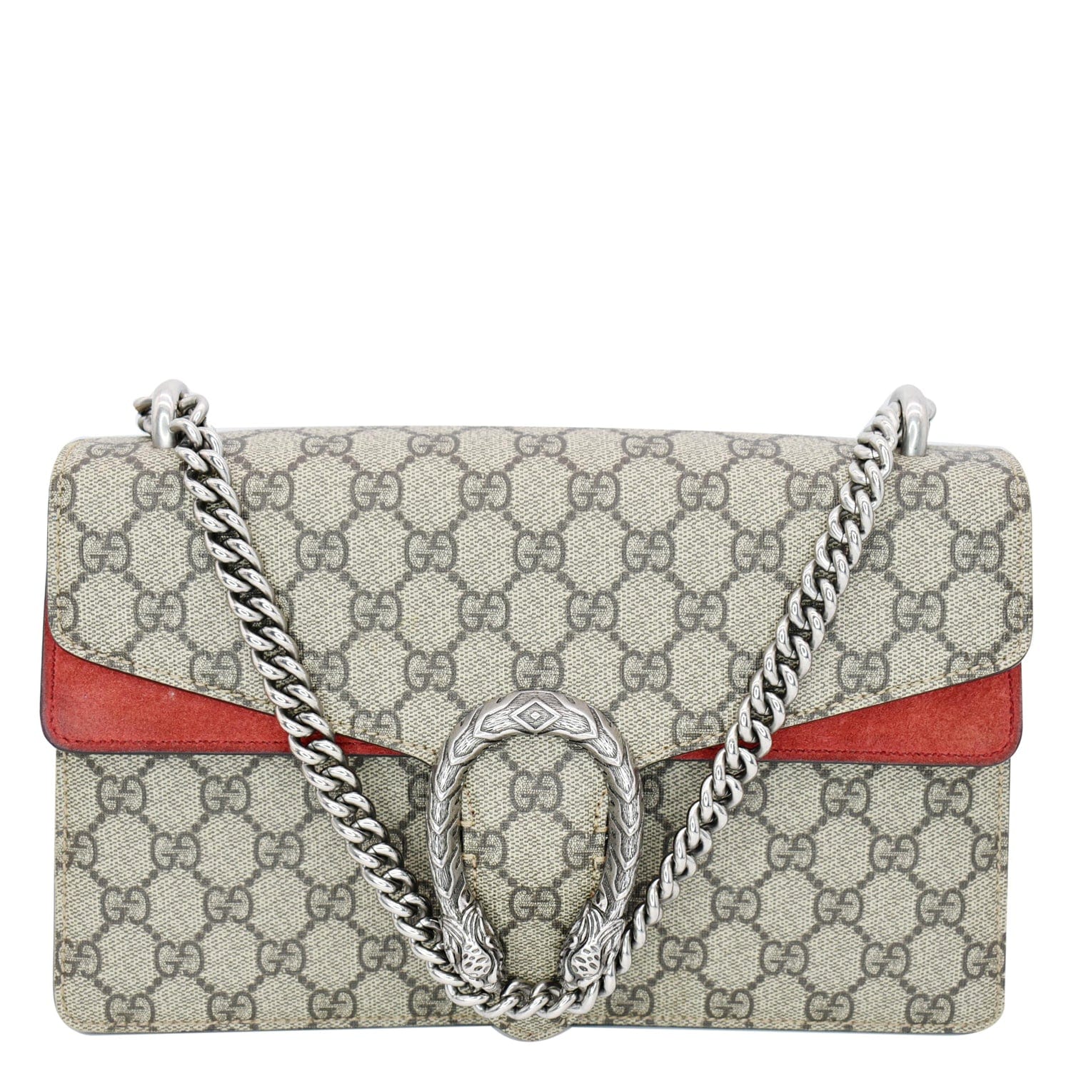 GUCCI Dionysus Small Gucci Supreme Canvas Shoulder Bag Beige 400249