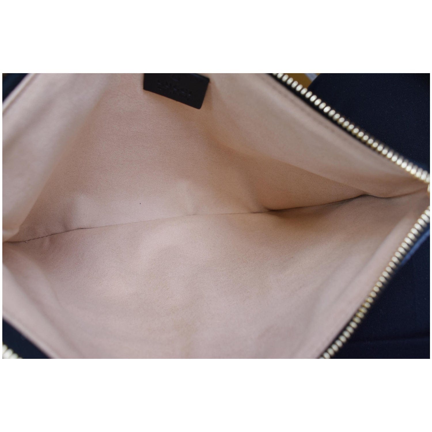 GUCCI Ophidia Gucci Suede Leather Pouch Clutch Bag Navy Blue 517551