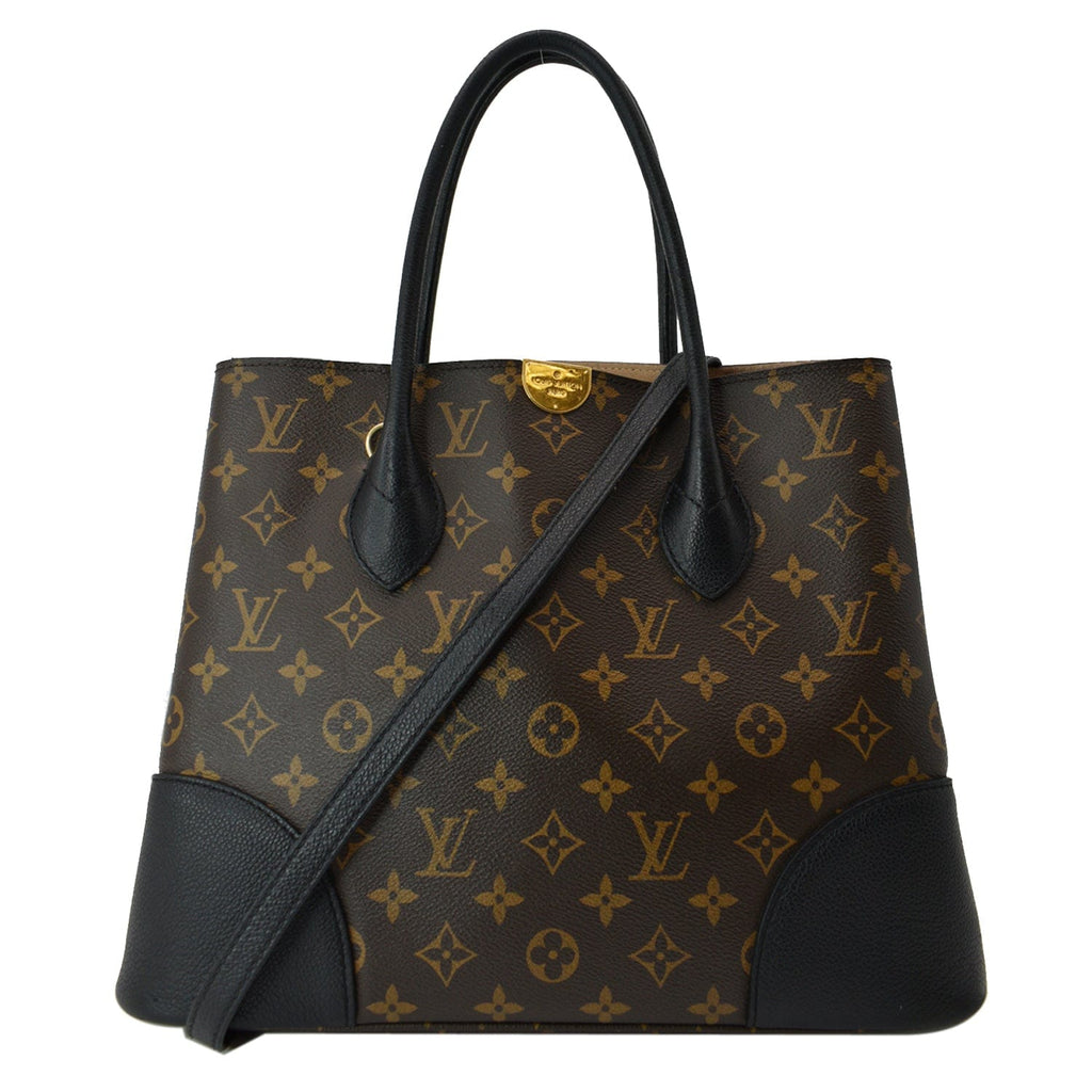 LOUIS VUITTON Flandrin Monogram Canvas Tote Shoulder Bag Brown