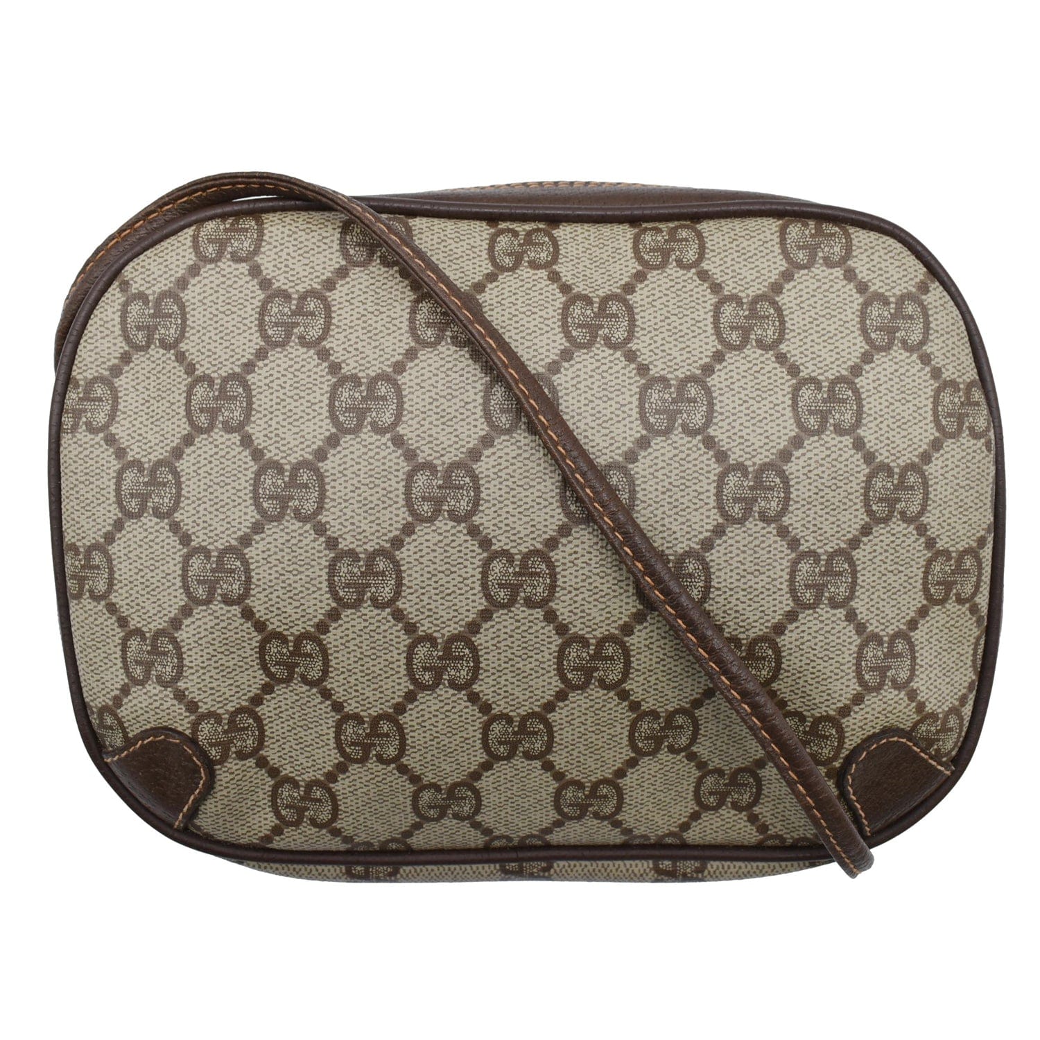 GUCCI  Gucci Supreme Canvas Crossbody Bag Beige 8902066