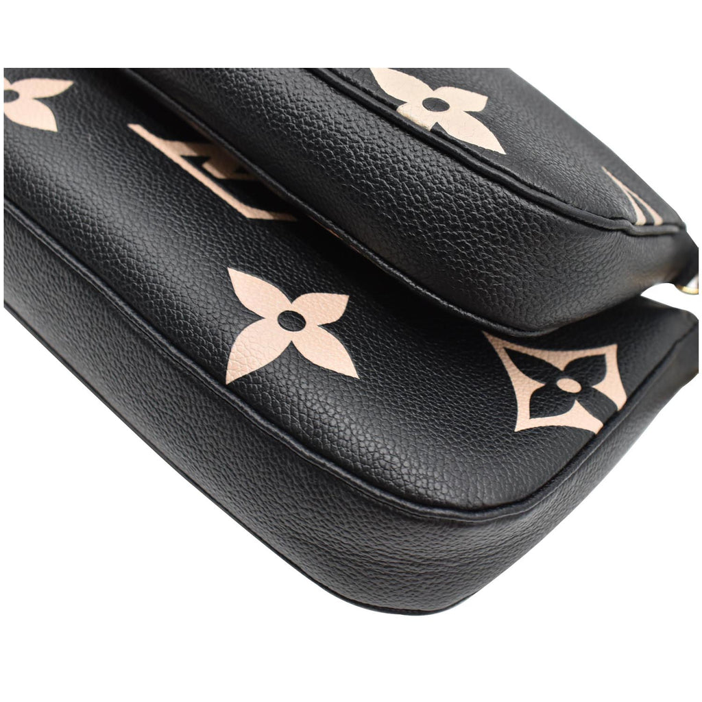 LOUIS VUITTON Multi Pochette Empreinte Leather Accessories Bag Bicolor