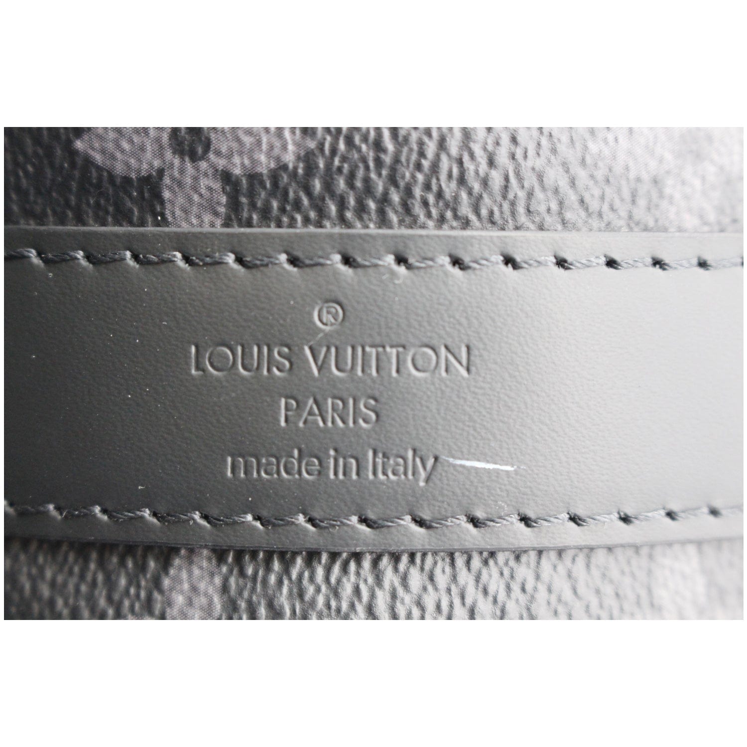 LOUIS VUITTON Keepall 55 Bandouliere Monogram Eclipse Travel Bag Black