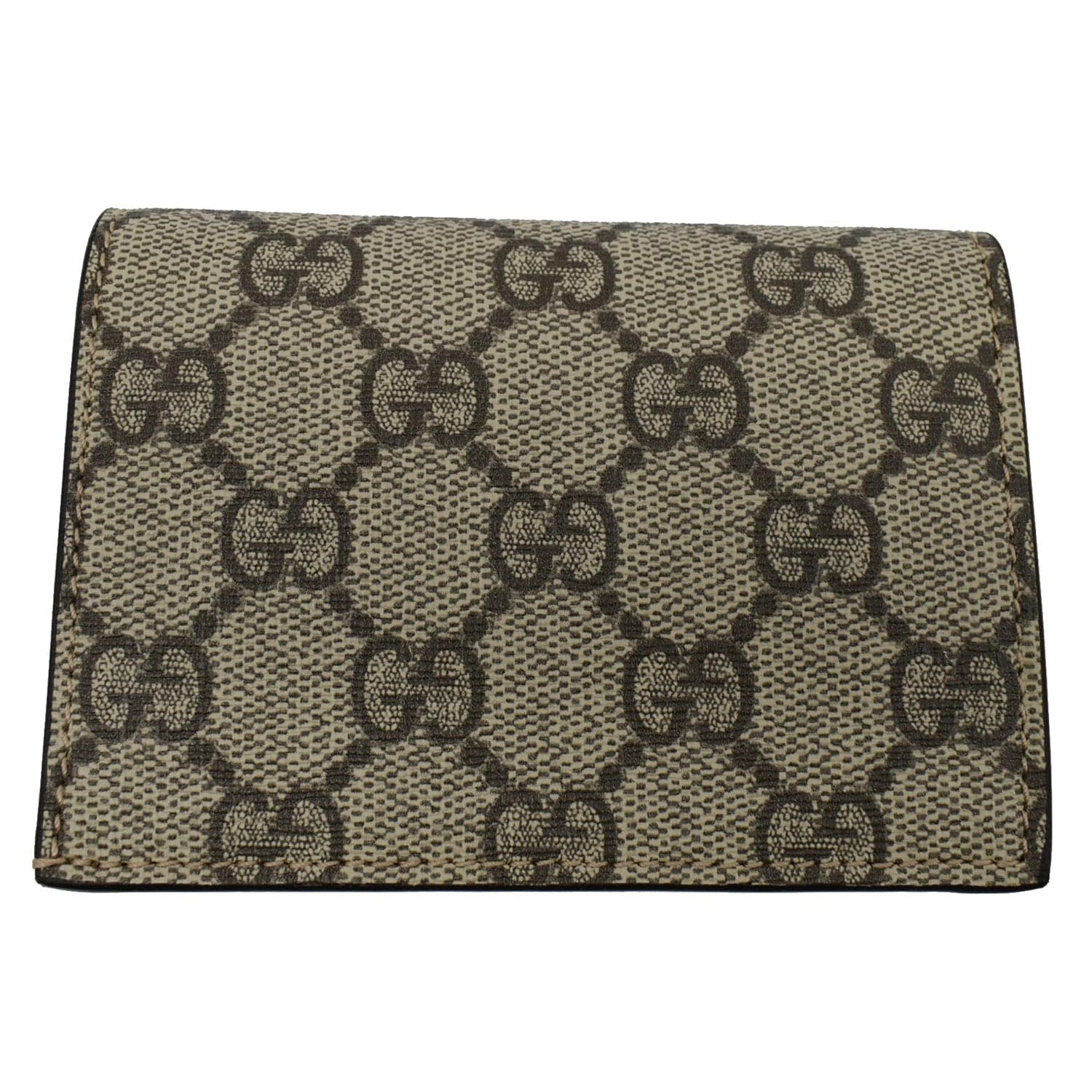 GUCCI Bosco Patch Gucci Supreme Canvas Card Case Wallet Beige 506277