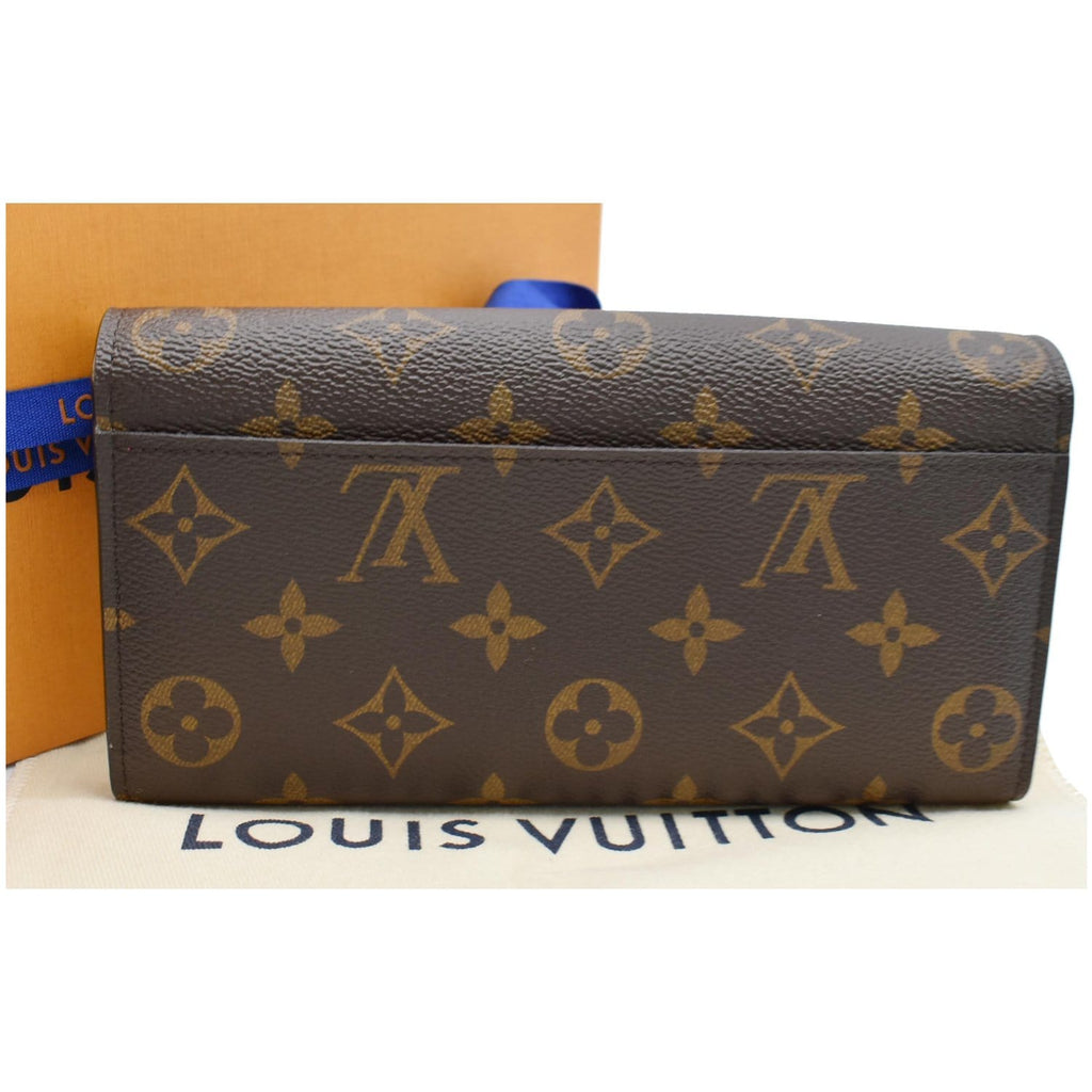 LOUIS VUITTON Monogram Canvas Sarah Wallet Brown