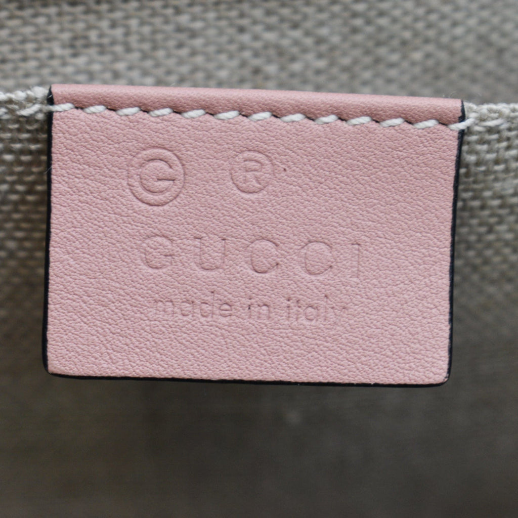 GUCCI Emily Medium Gucci Guccissima Leather Chain Shoulder Bag Light Pink 449635