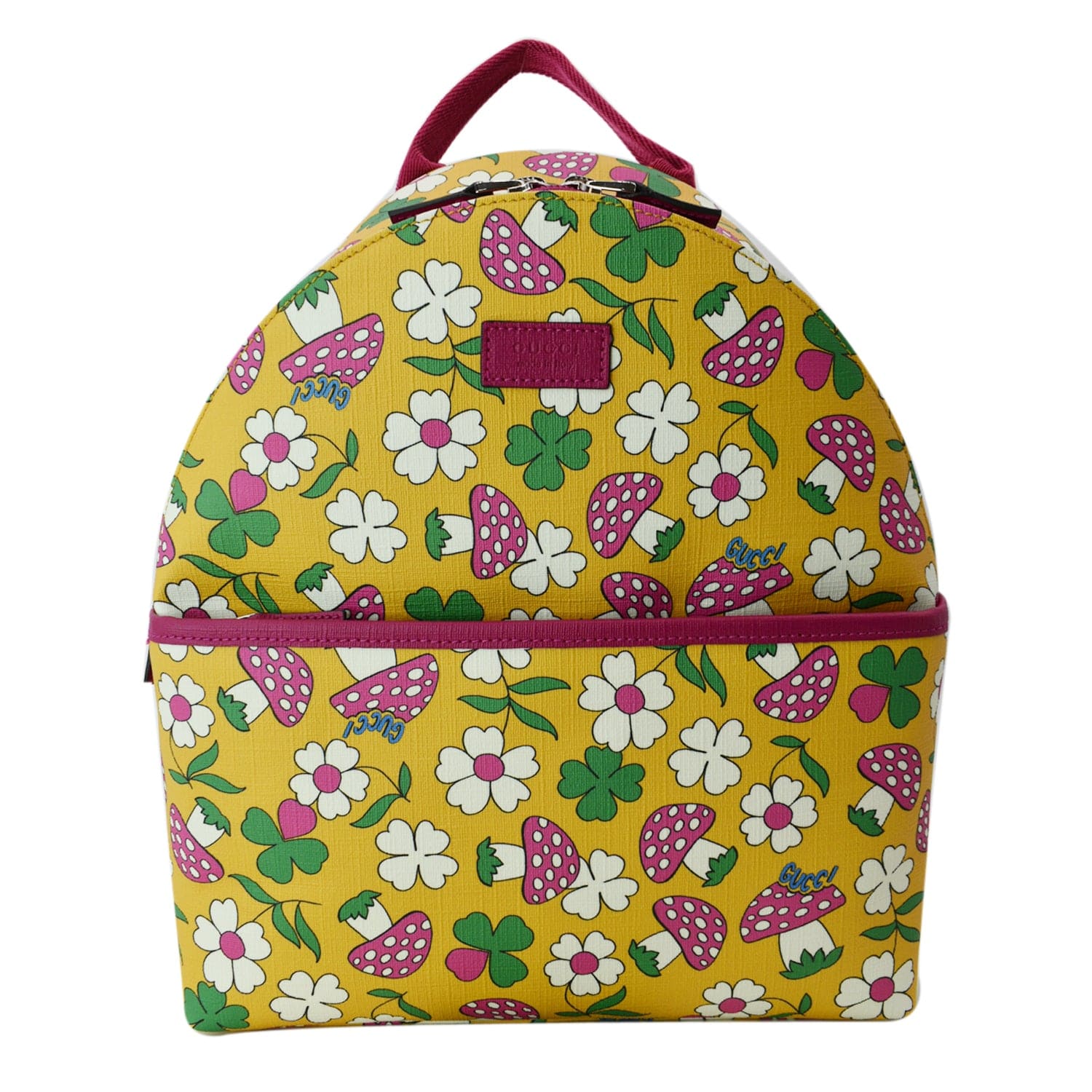 GUCCI Girls Floral Printed Gucci Coated Canvas Backpack Multicolor 271327