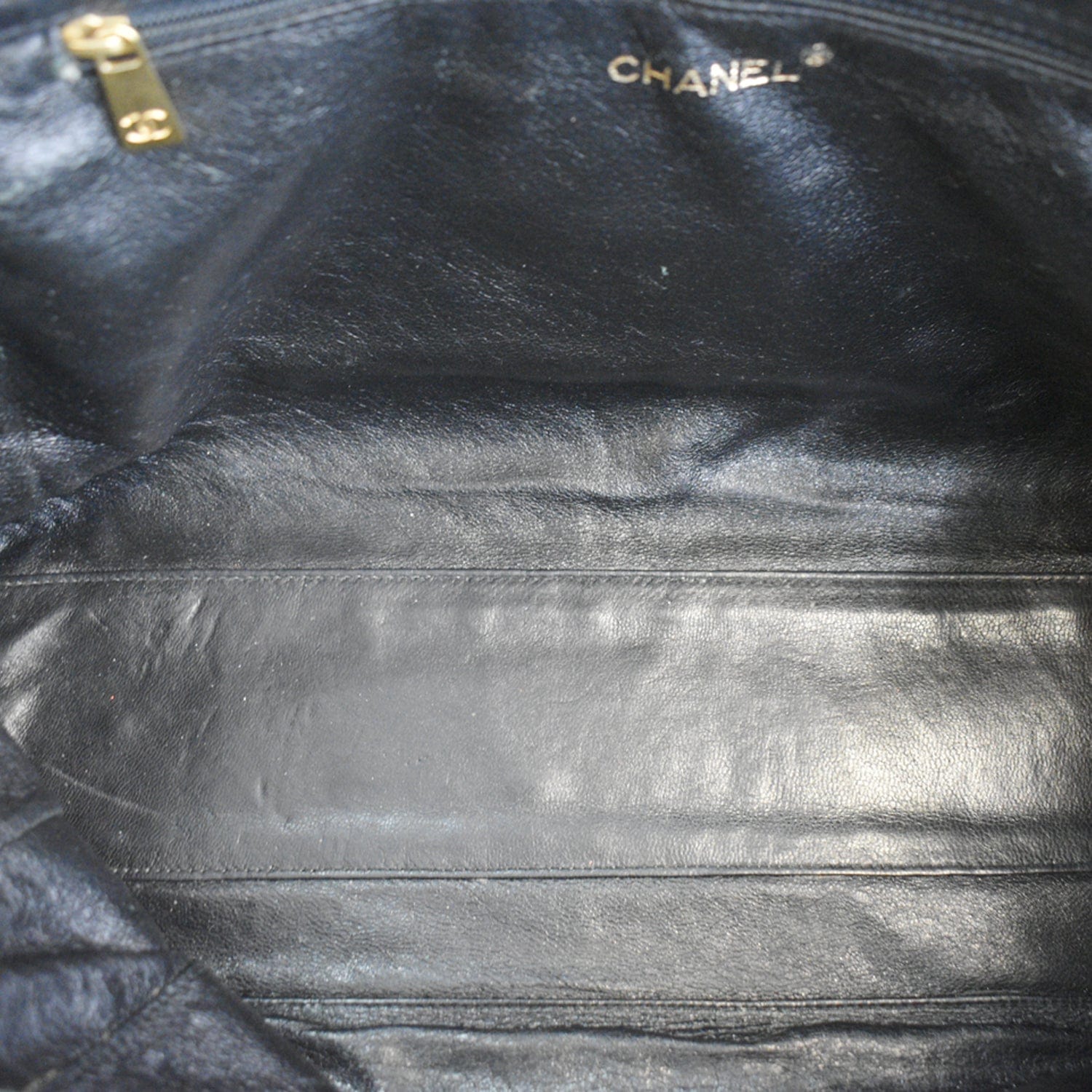 Chanel  Bekko  Leather Chain Tote Bag Black