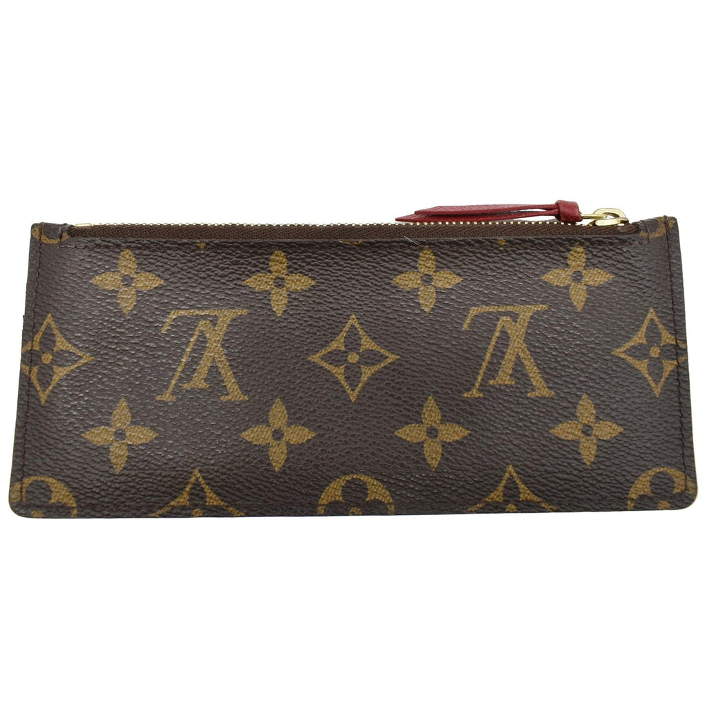 LOUIS VUITTON Felicie Zippered Monogram Canvas Insert Pouch Brown