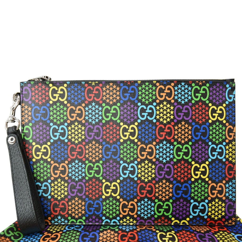 GUCCI Gucci Psychedelic Supreme Canvas Clutch Multicolor 601087 - 10% Off