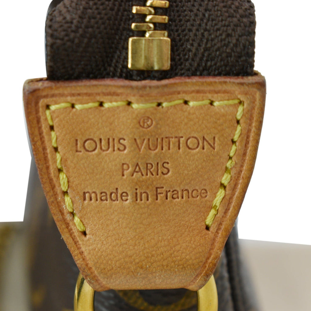 LOUIS VUITTON Mini Pochette Monogram Canvas Accessoires Pouch Brown