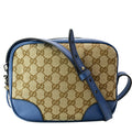 GUCCI Bree Gucci Canvas Leather Crossbody Bag Beige 449413