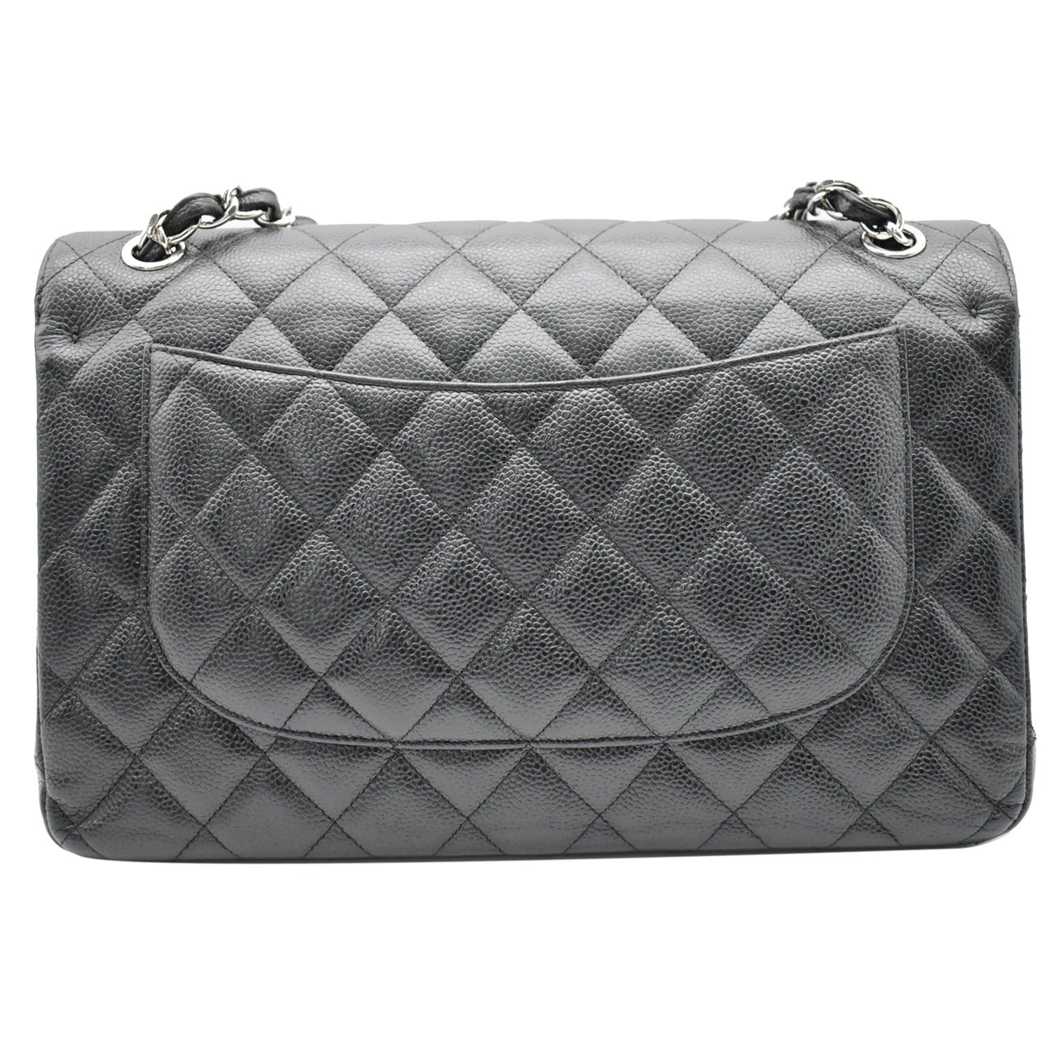 Chanel Jumbo Double Flap Caviar Leather Shoulder Bag Black- Hot Deals