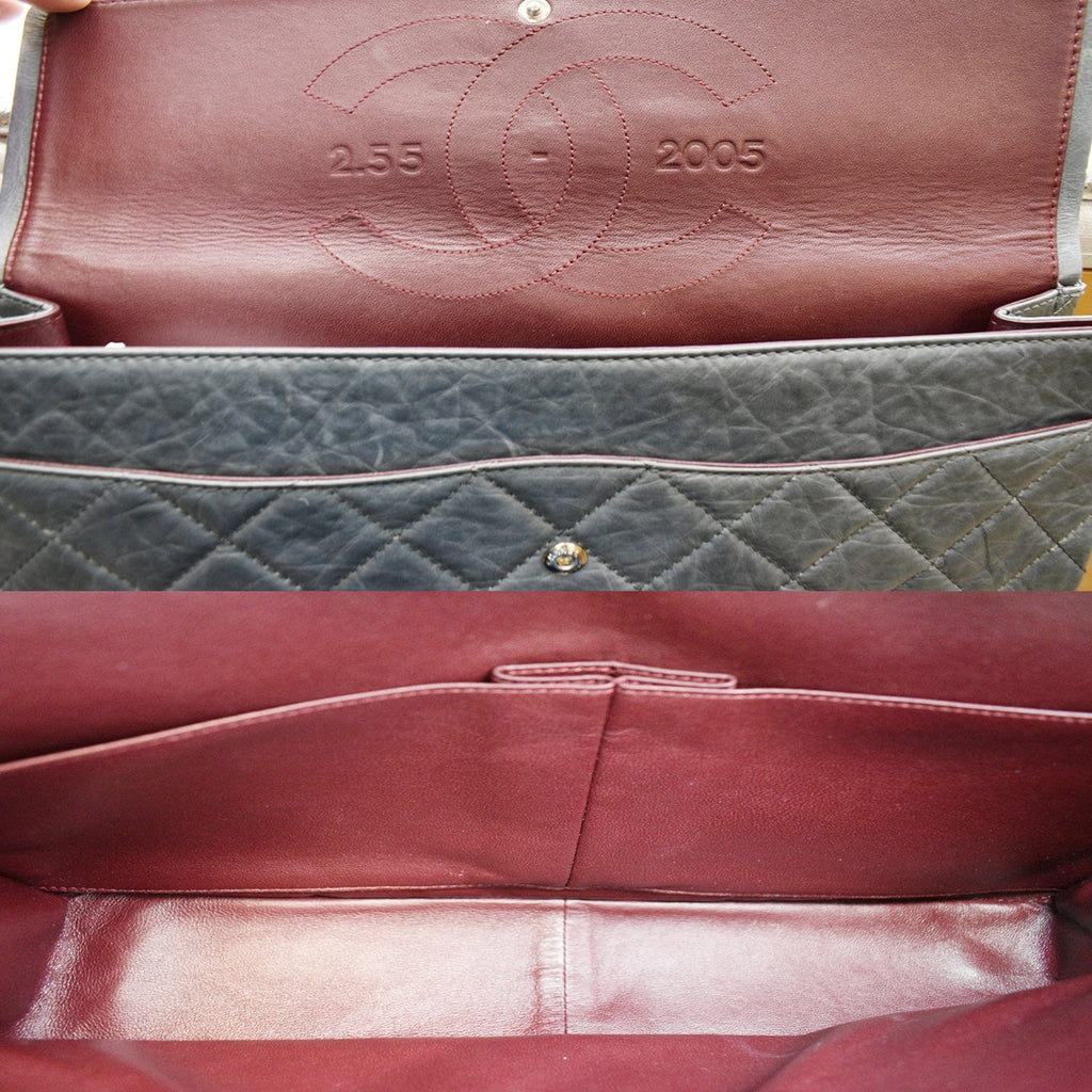 Chanel 50th Anniversary 2.55 Reissue 228 Quilted Aged  Shoulder Bag Grey