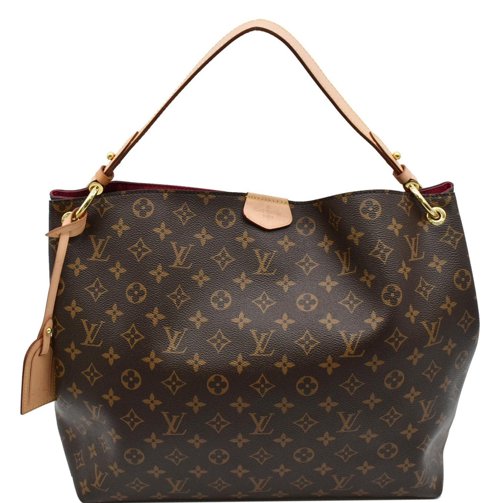 LOUIS VUITTON Graceful MM Monogram Canvas Shoulder Bag Brown