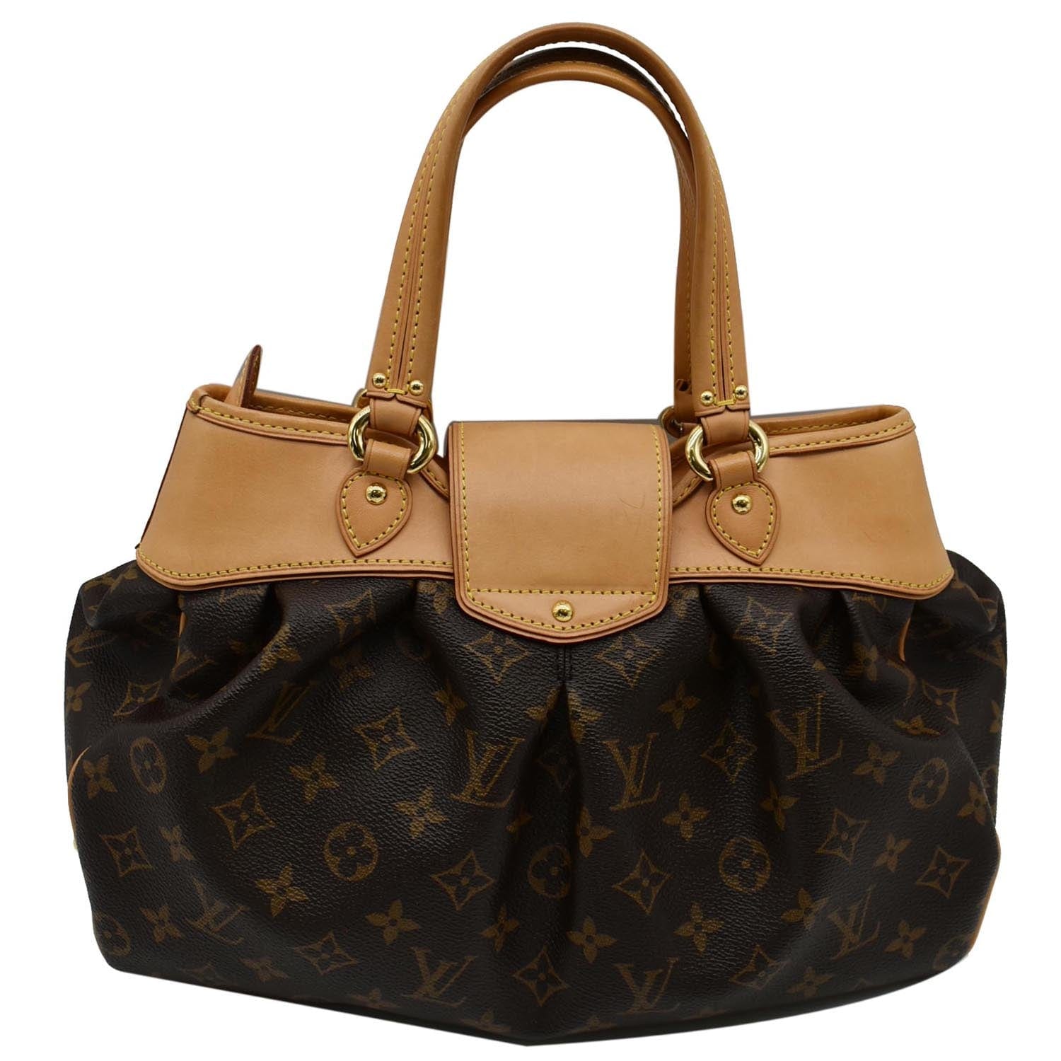 LOUIS VUITTON Boetie PM Monogram Canvas Satchel Bag Brown